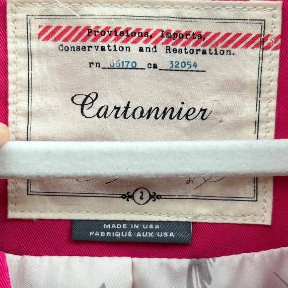 Anthropologie Cartonnier Hot  Pink Blazer, size 2 - Picture 6 of 9